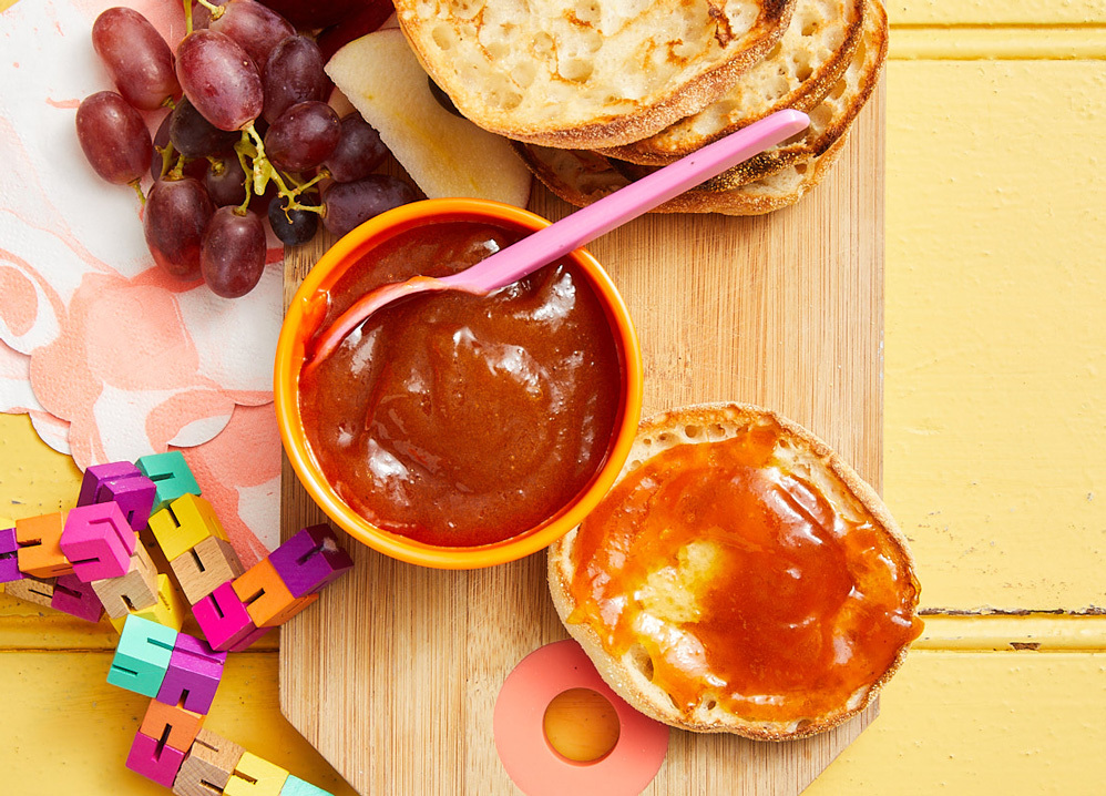 English Muffins with Apricot Jam