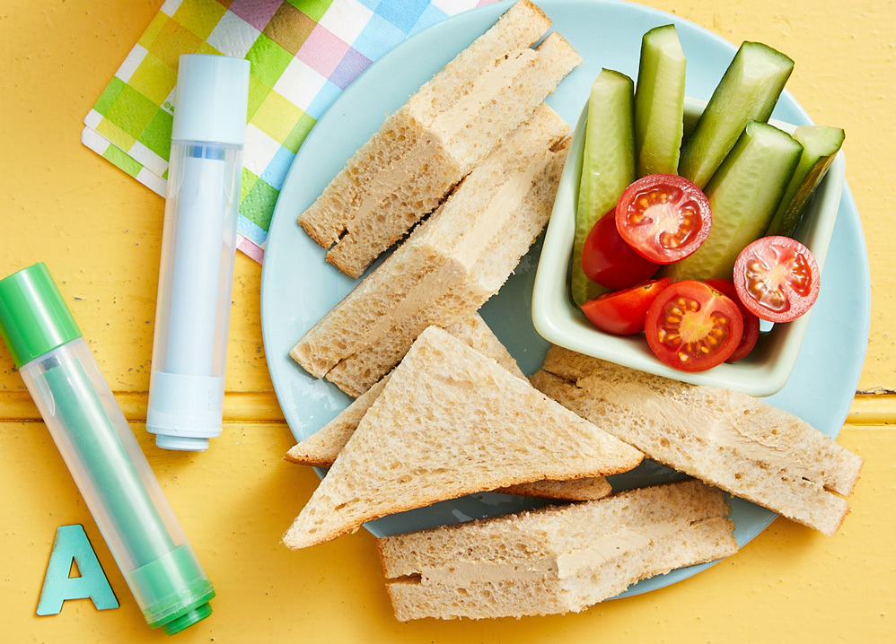 Vegemite Cream Cheese Wholemeal Sandwiches