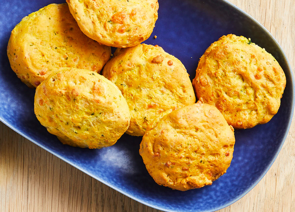 Pumpkin Cheese Spinach Wholemeal Scones