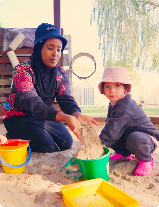 Children gardening